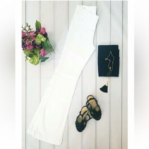 Cello Mid Rise Pull On Deluxe Comfort Flare Jeans - White-Small